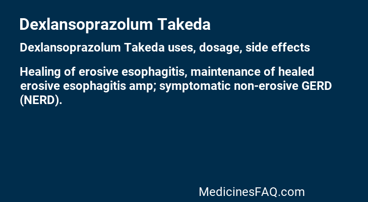 Dexlansoprazolum Takeda