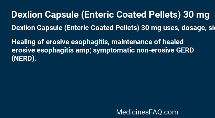 Dexlion Capsule (Enteric Coated Pellets) 30 mg