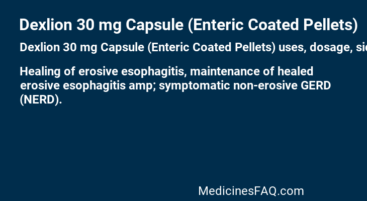 Dexlion 30 mg Capsule (Enteric Coated Pellets)