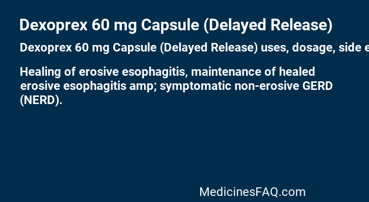 Dexoprex 60 mg Capsule (Delayed Release)