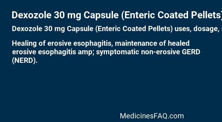 Dexozole 30 mg Capsule (Enteric Coated Pellets)