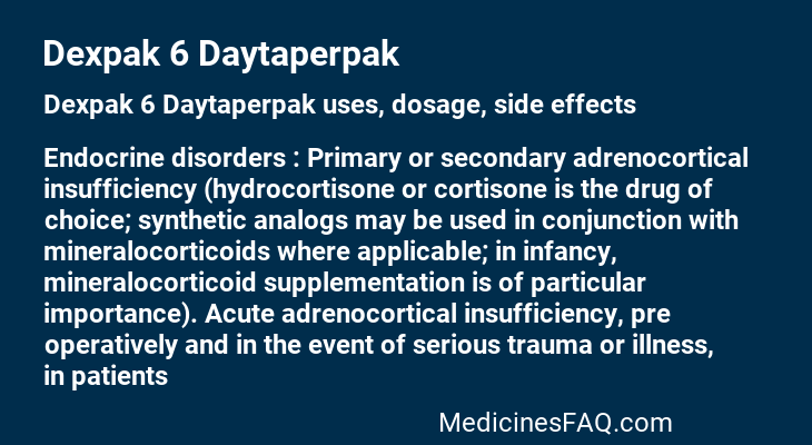 Dexpak 6 Daytaperpak