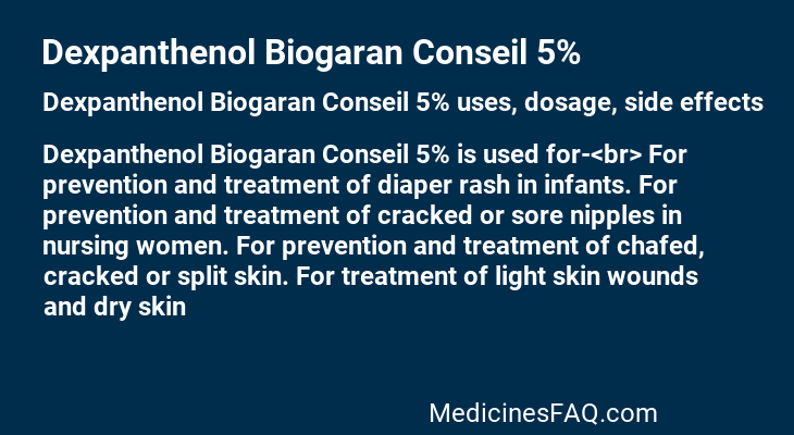 Dexpanthenol Biogaran Conseil 5%