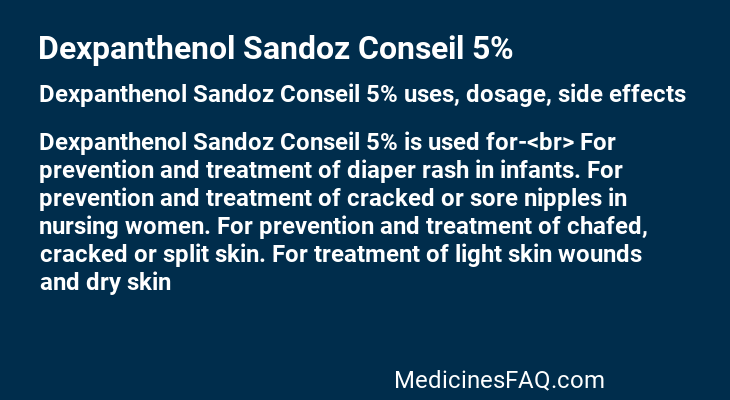 Dexpanthenol Sandoz Conseil 5%