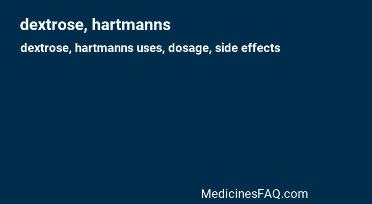 dextrose, hartmanns