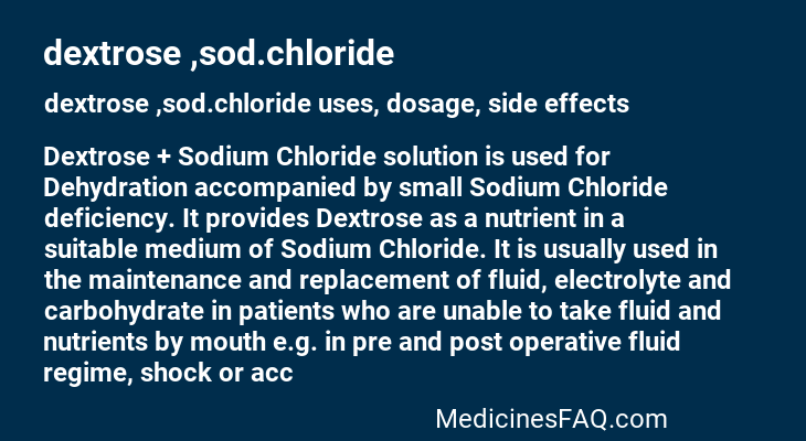 dextrose ,sod.chloride
