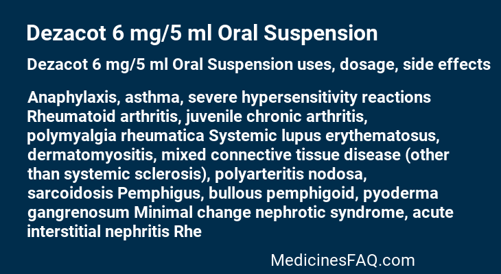 Dezacot 6 mg/5 ml Oral Suspension