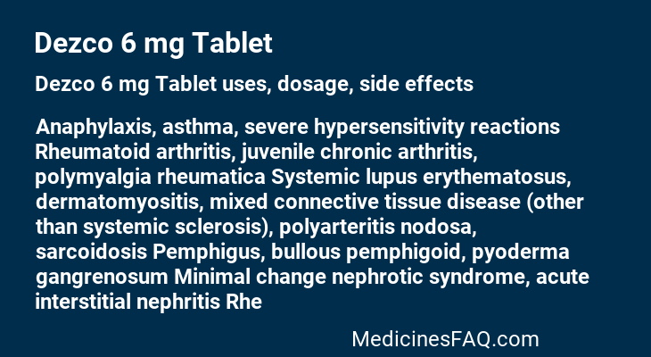 Dezco 6 mg Tablet