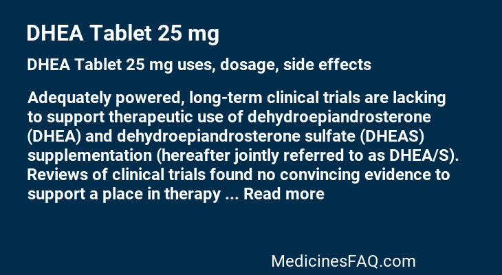DHEA Tablet 25 mg