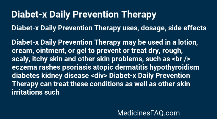 Diabet-x Daily Prevention Therapy