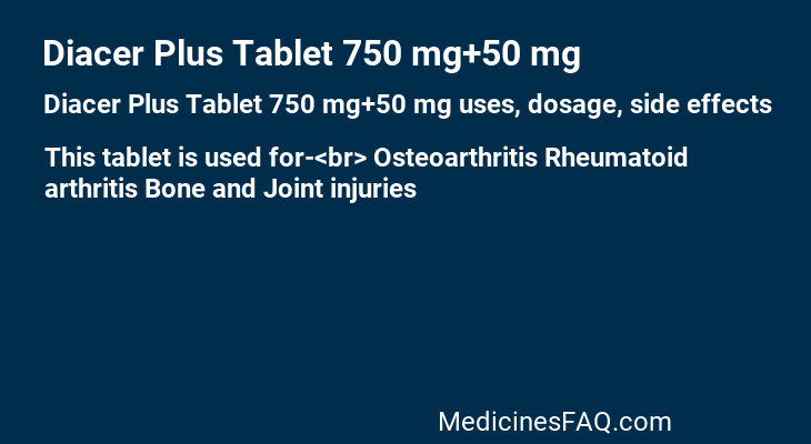 Diacer Plus Tablet 750 mg+50 mg
