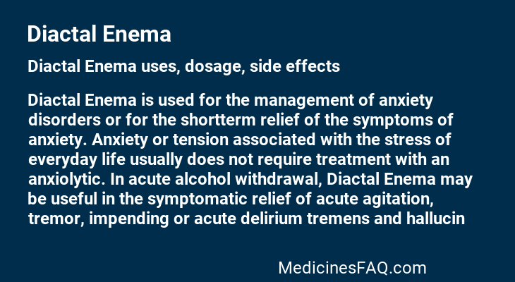 Diactal Enema