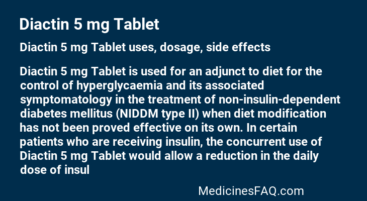 Diactin 5 mg Tablet