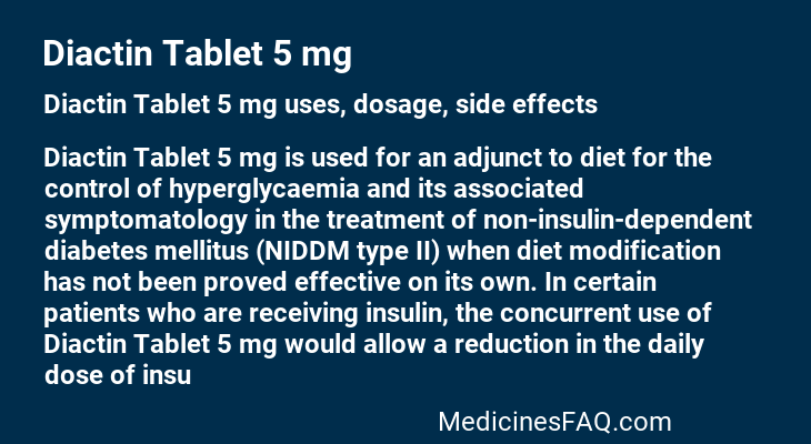 Diactin Tablet 5 mg