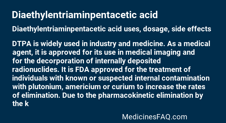 Diaethylentriaminpentacetic acid