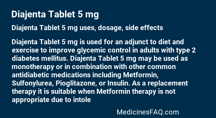 Diajenta Tablet 5 mg