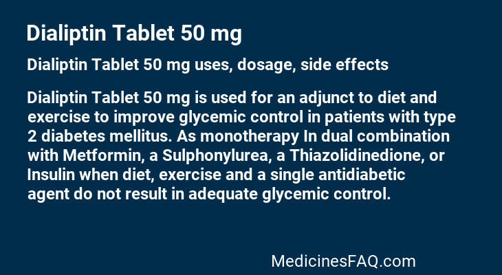 Dialiptin Tablet 50 mg