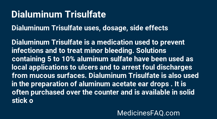 Dialuminum Trisulfate