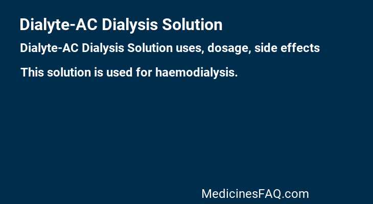 Dialyte-AC Dialysis Solution