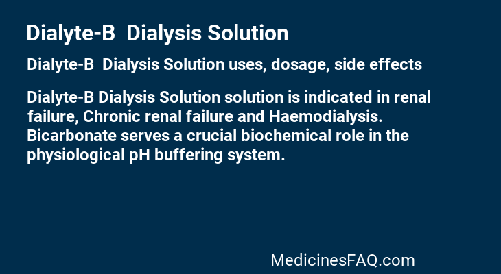 Dialyte-B  Dialysis Solution