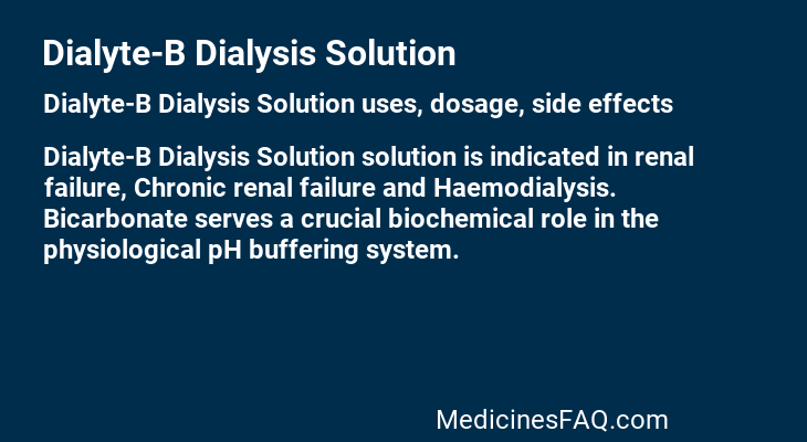 Dialyte-B Dialysis Solution