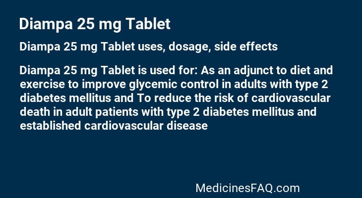 Diampa 25 mg Tablet