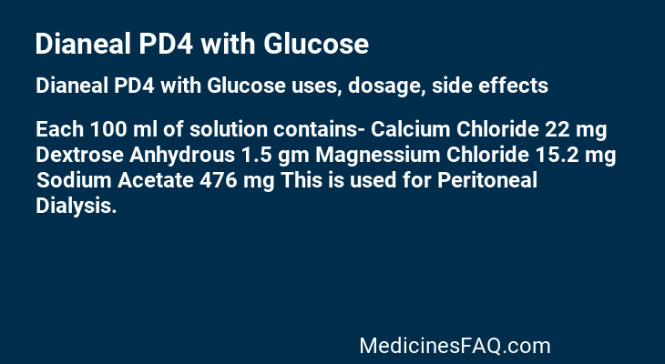 Dianeal PD4 with Glucose