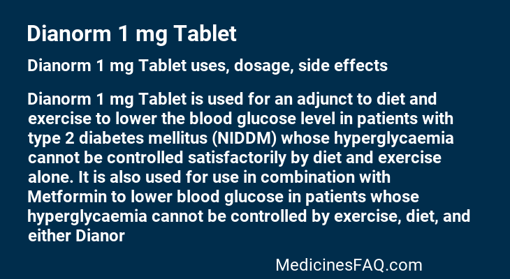 Dianorm 1 mg Tablet