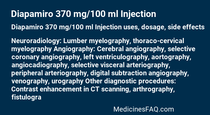 Diapamiro 370 mg/100 ml Injection