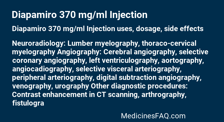 Diapamiro 370 mg/ml Injection