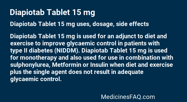 Diapiotab Tablet 15 mg