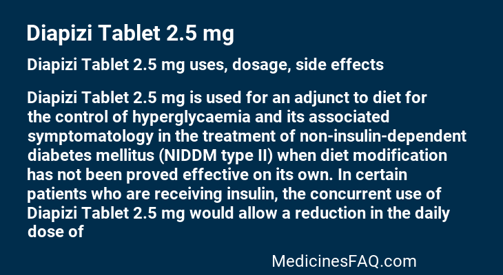 Diapizi Tablet 2.5 mg