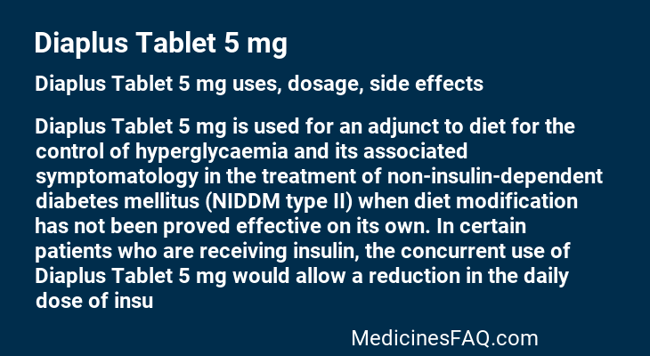 Diaplus Tablet 5 mg