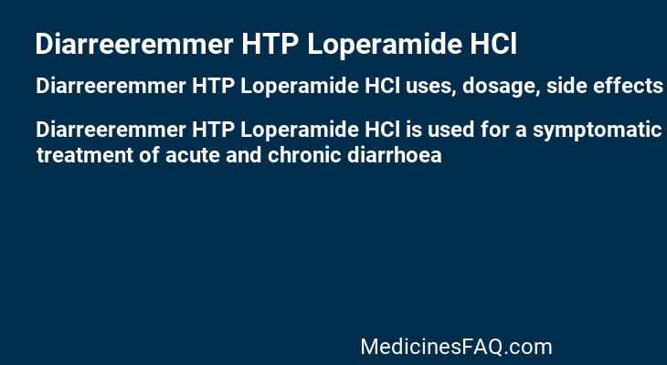 Diarreeremmer HTP Loperamide HCl