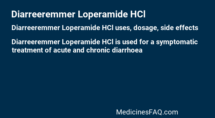 Diarreeremmer Loperamide HCl
