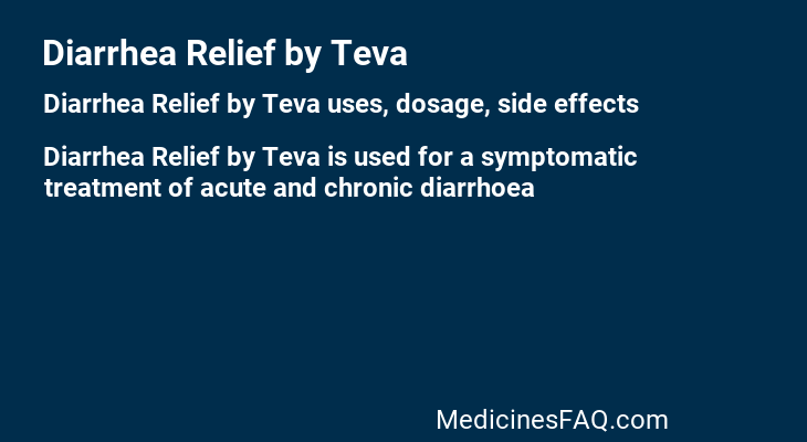 Diarrhea Relief by Teva