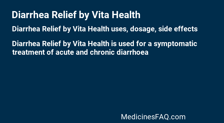 Diarrhea Relief by Vita Health
