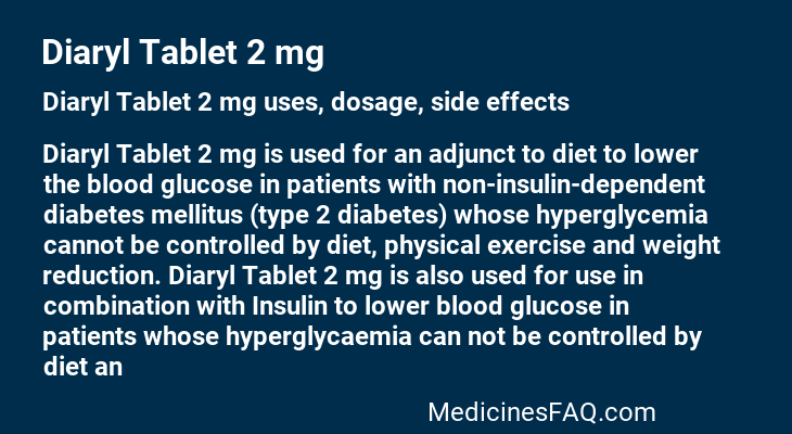 Diaryl Tablet 2 mg