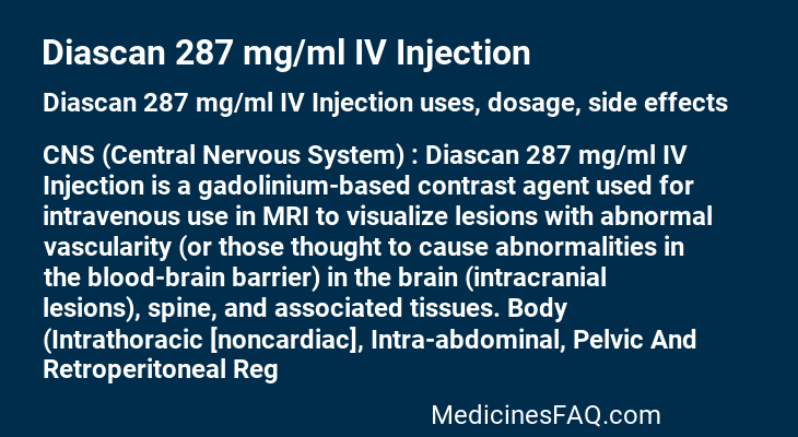 Diascan 287 mg/ml IV Injection