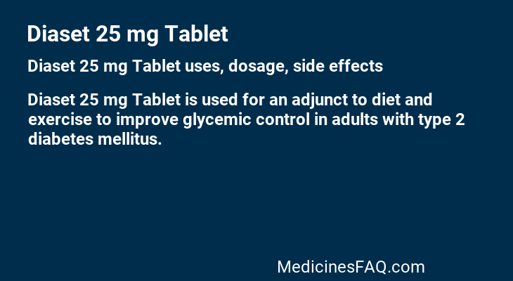 Diaset 25 mg Tablet