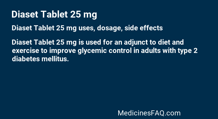 Diaset Tablet 25 mg