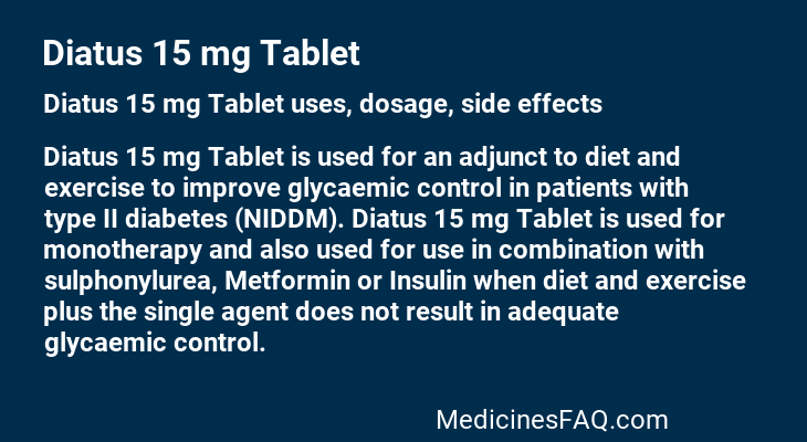 Diatus 15 mg Tablet