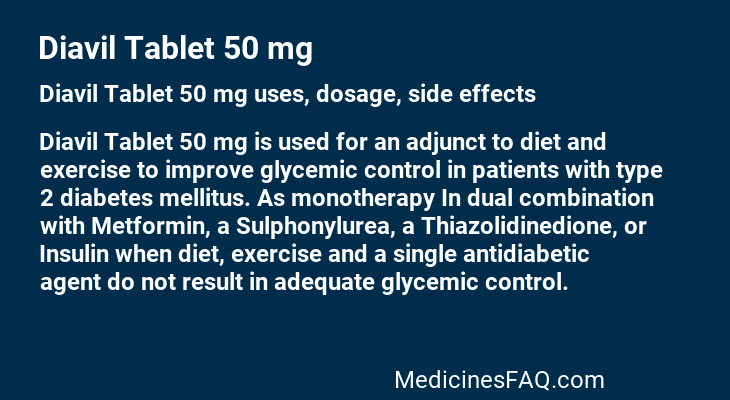 Diavil Tablet 50 mg