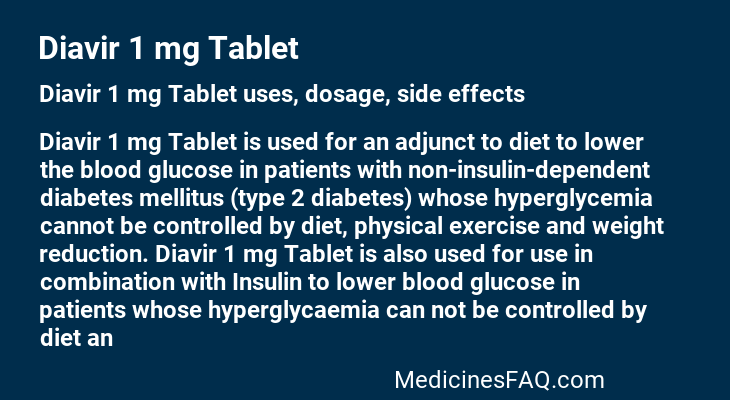 Diavir 1 mg Tablet