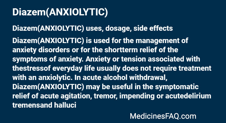 Diazem(ANXIOLYTIC)