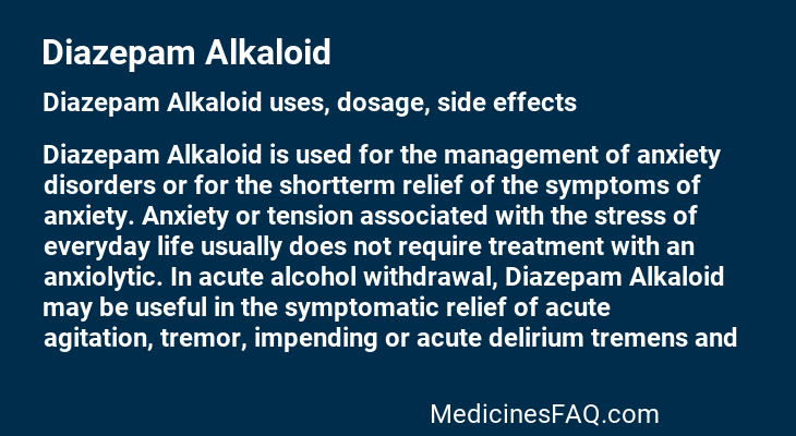 Diazepam Alkaloid