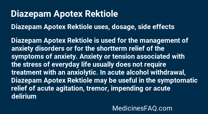 Diazepam Apotex Rektiole