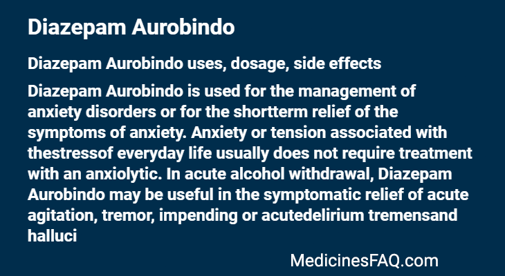 Diazepam Aurobindo