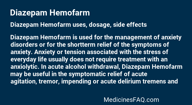 Diazepam Hemofarm