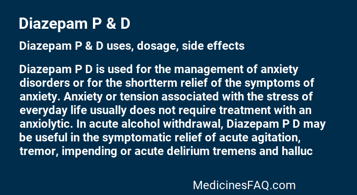 Diazepam P & D